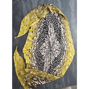 Furla BEAUTIFUL yellow and black diamond scarf (PF)